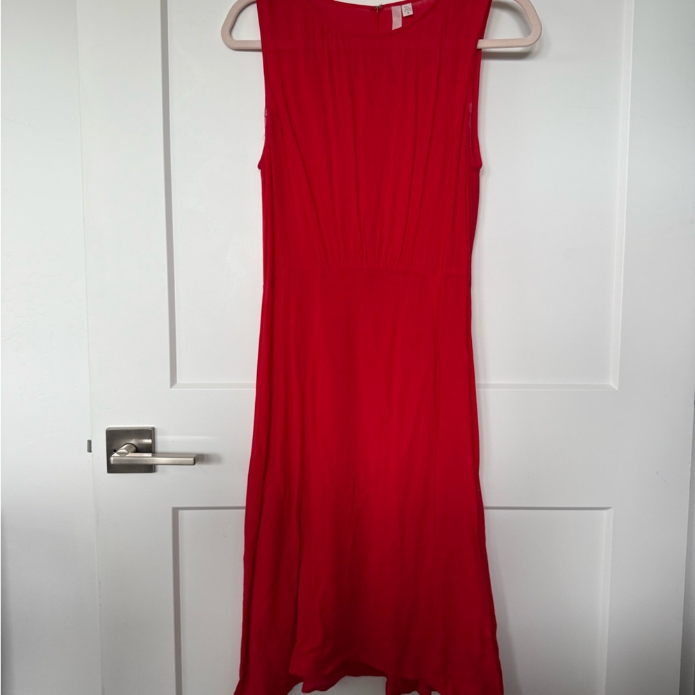 Elegant Red Sleeveless Dress